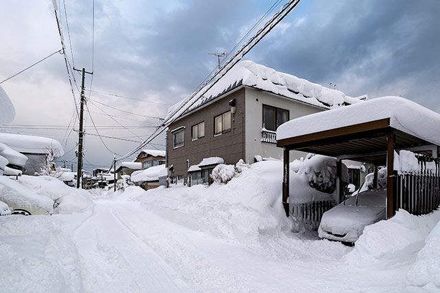 豪雪地の雪国