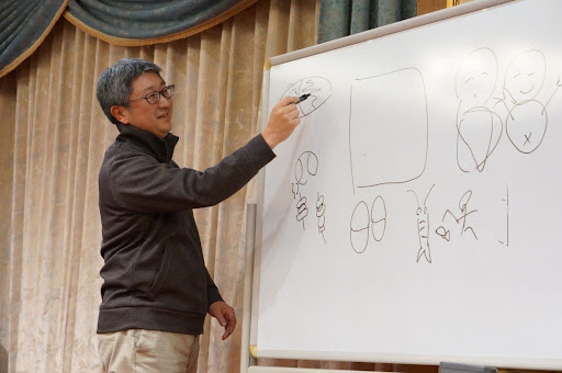 札幌ニップロ 忘年会 お絵描きですよ