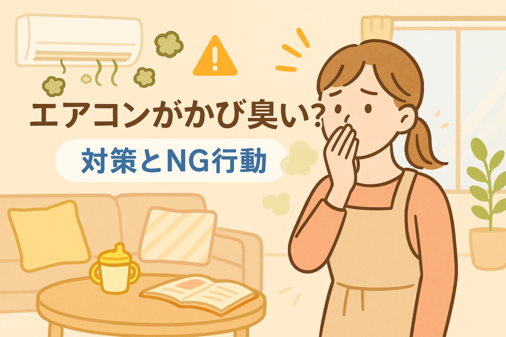 エアコンがかび臭い。対策とNG行動