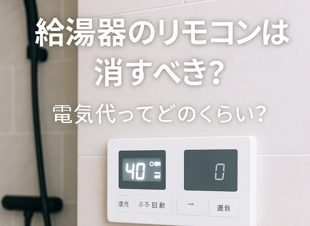 給湯器のリモコンは消すべき?電気代ってどのくらい