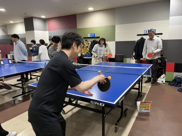社内レク 卓球大会 ダブルス