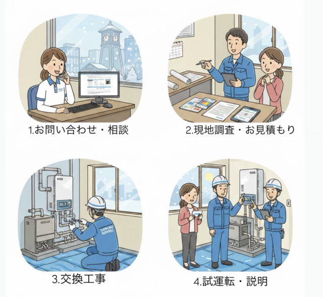 ボイラー交換流れ