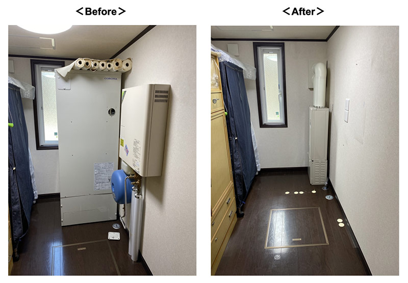 電気ボイラー→エコジョーズへ