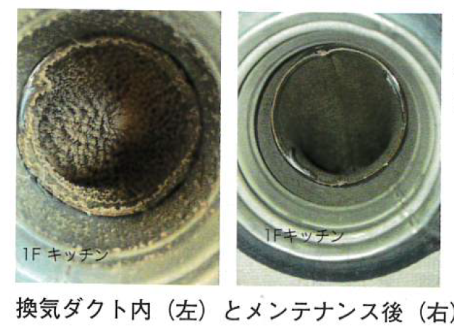 換気ダクト清掃のビフォーアフター