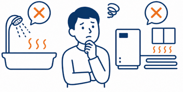 暖房と給湯が止まる