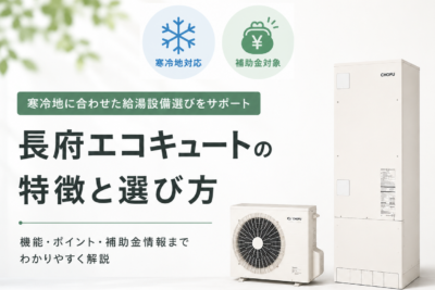 長府エコキュートの特徴とは？寒冷地に合わせた選び方や補助金も解説